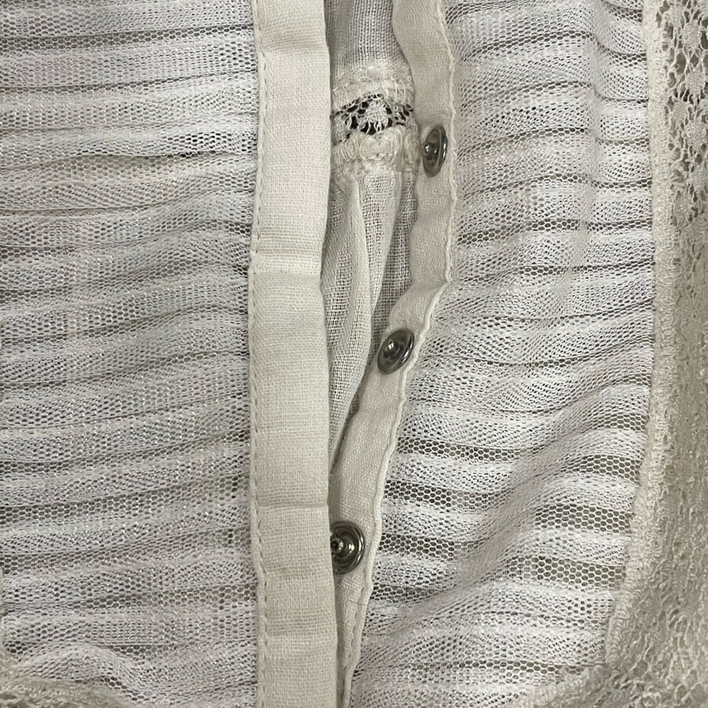 Volcom ivory long sleeve button front blouse - Picture 6 of 7